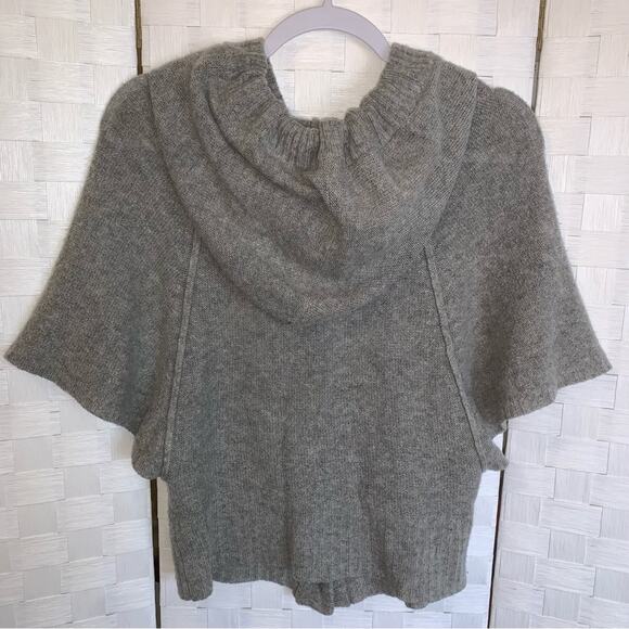 Anthropologie Kenji Boho Short Sleeve Wool Blend Hooded Cardigan Women’s Size XS - Picture 5 of 12